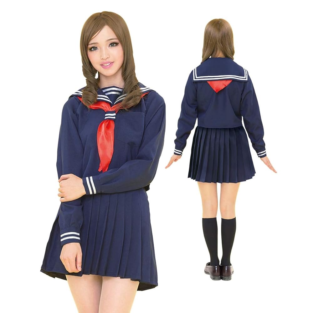 セーラー服 上下セット制服上下セット 制服　ハロウィン コスプレ 楽天市場】 セーラー服 ハロウィン 女子高生 4点セット 発表会